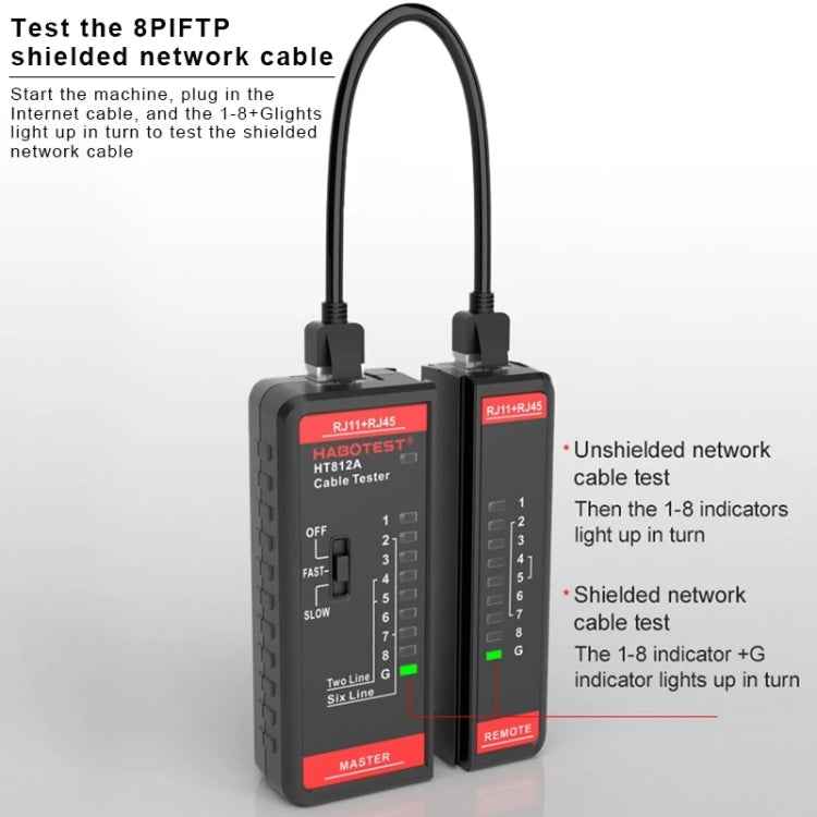 HABOTEST HT812A 2 in 1 Telephone Line Network Line Tester