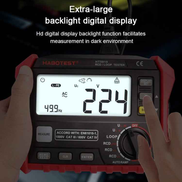 HABOTEST HT5910 Leakage Switch & Loop Resistance Tester