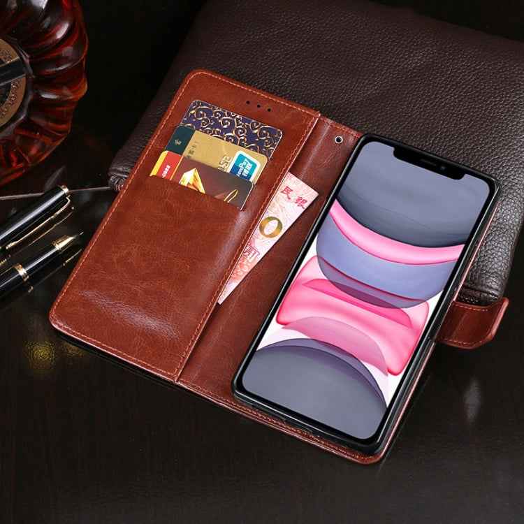 idewei Crazy Horse Texture Horizontal Flip Leather Case with Holder & Card Slots & Wallet