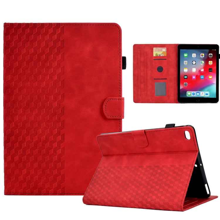 For iPad 9.7 2017 / 2018 / Air / Air 2 Rhombus Embossed Leather Smart Tablet Case