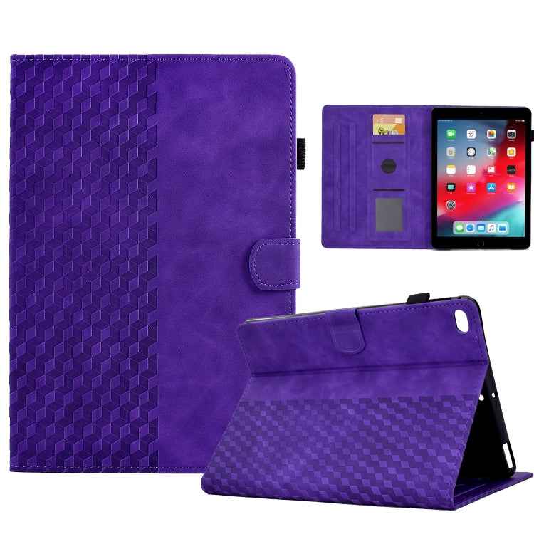 For iPad 9.7 2017 / 2018 / Air / Air 2 Rhombus Embossed Leather Smart Tablet Case