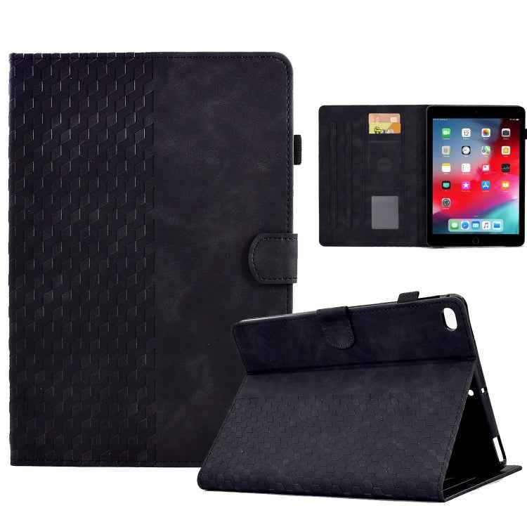 For iPad 9.7 2017 / 2018 / Air / Air 2 Rhombus Embossed Leather Smart Tablet Case