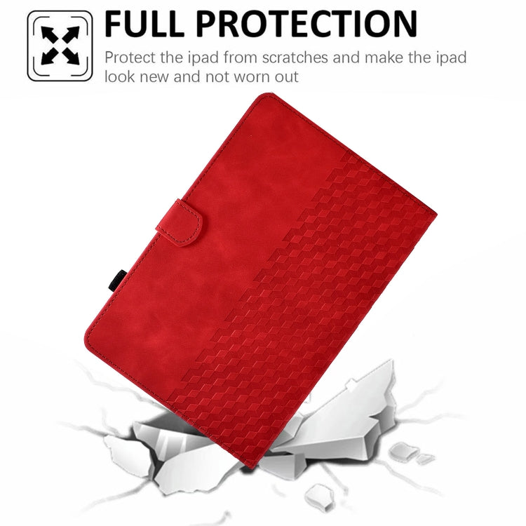 For iPad 10.2 2019 / 2020 / Air 10.5 2019 Rhombus Embossed Leather Smart Tablet Case