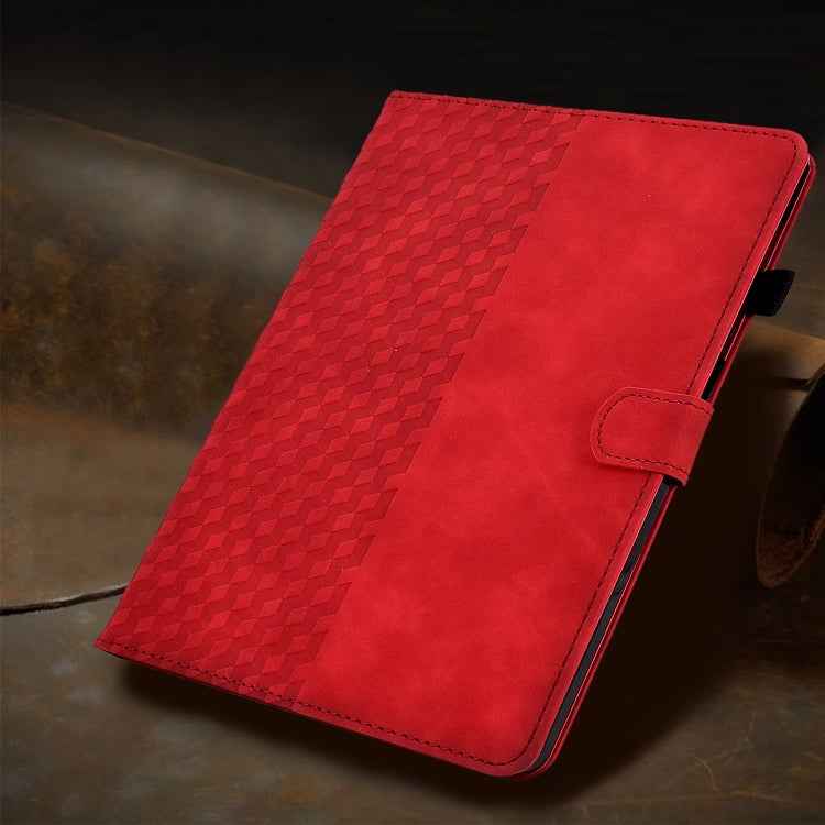 For iPad 10th Gen 10.9 2022 Rhombus Embossed Leather Smart Tablet Case