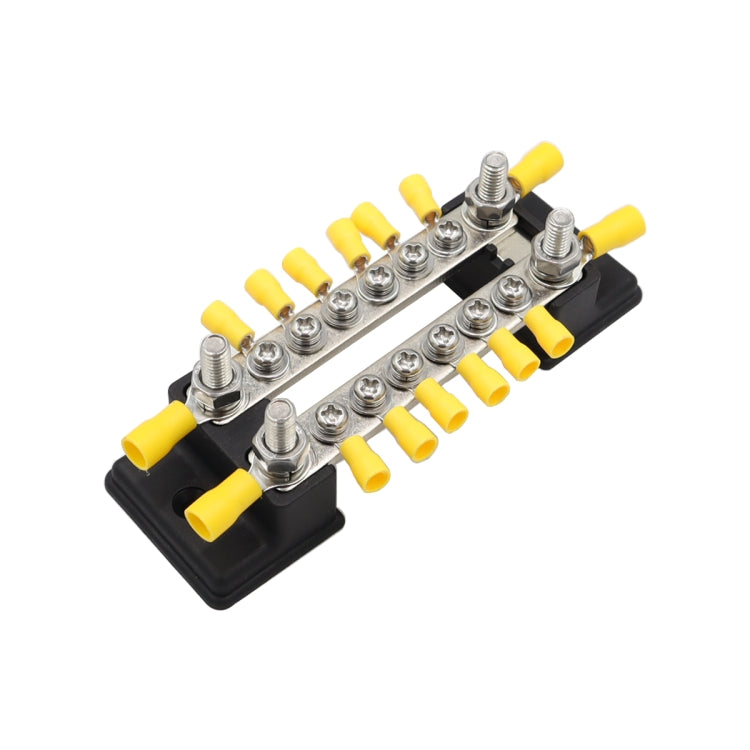 CP-3052 150A 12-48V RV Yacht Double-row 6-way Busbar with 16pcs Terminals, CP-3052