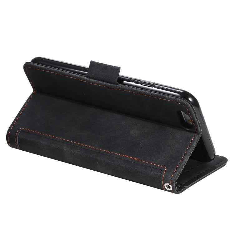 Retro Splicing Horizontal Flip Leather Case with Card Slots & Holder & Wallet