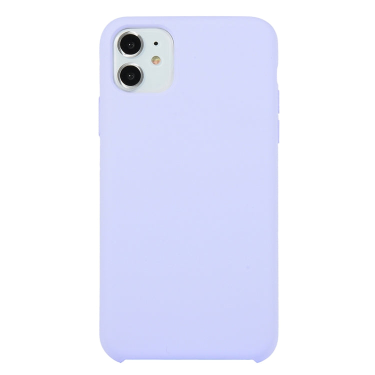 For iPhone 11 Solid Color Solid Silicone Shockproof Case (Hibiscus Pink), For iPhone 11