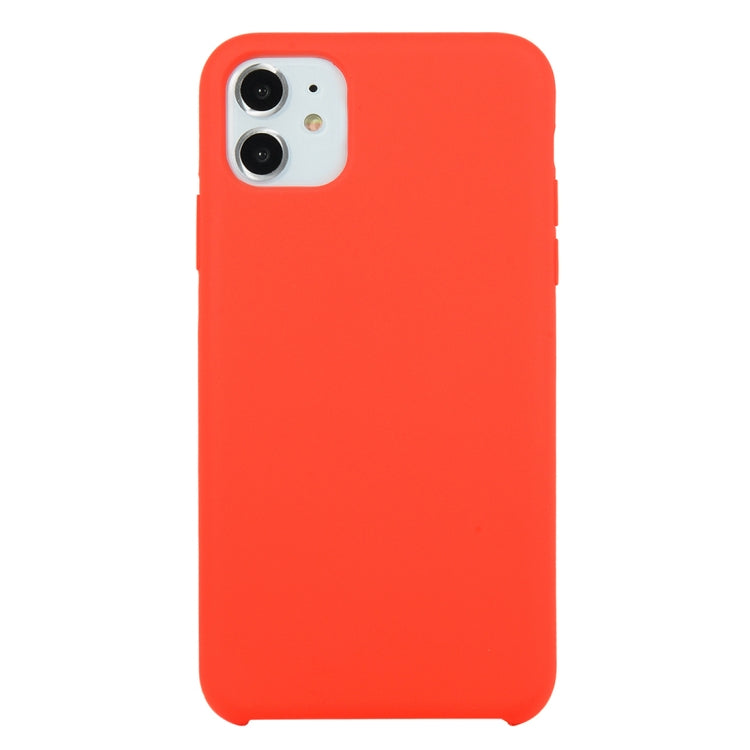 For iPhone 11 Solid Color Solid Silicone Shockproof Case (Hibiscus Pink), For iPhone 11