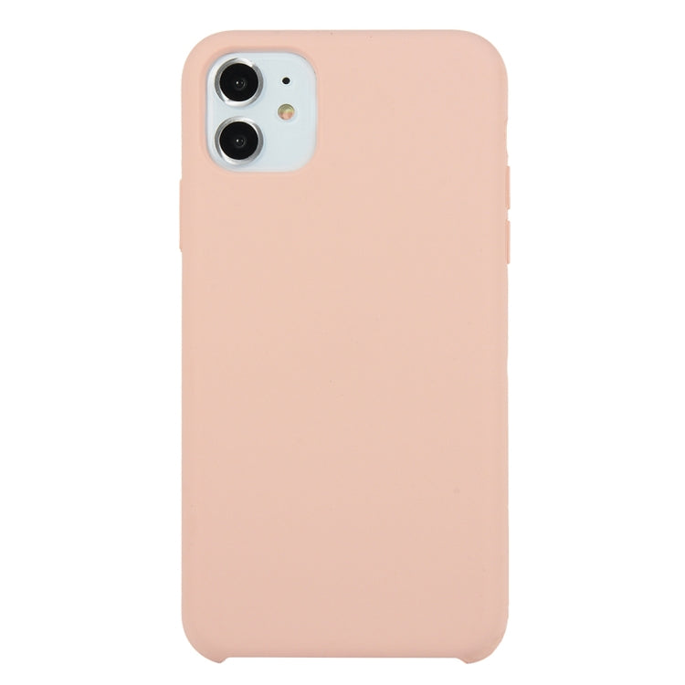 For iPhone 11 Solid Color Solid Silicone Shockproof Case (Hibiscus Pink), For iPhone 11