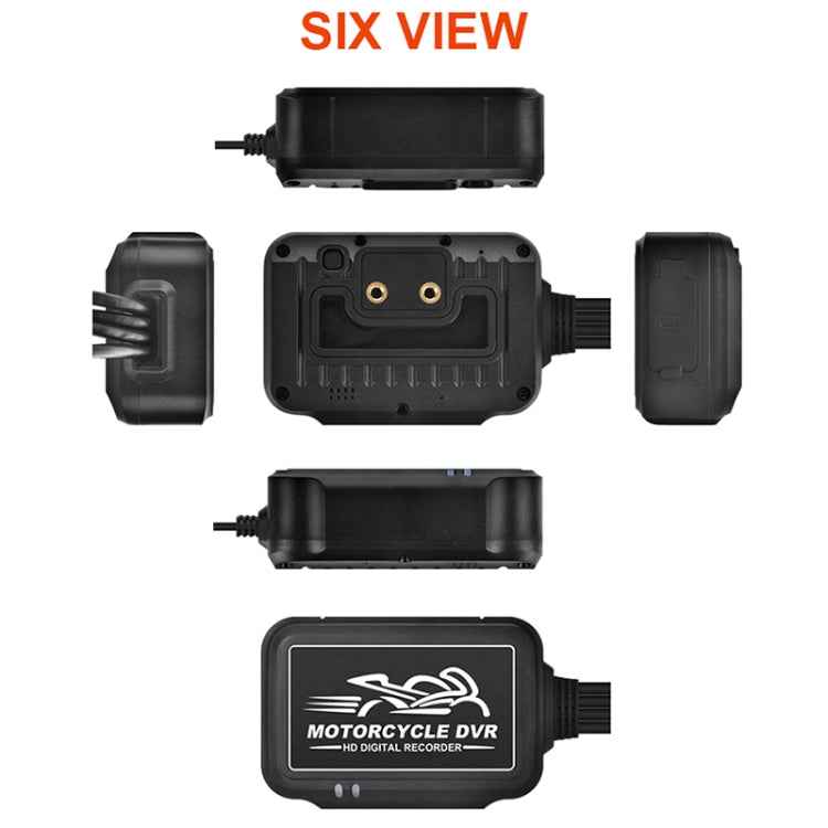 SE3 Dual AHD 1080P Waterproof HD Motorcycle DVR, Support TF Card / Cycling Video / Parking Monitoring