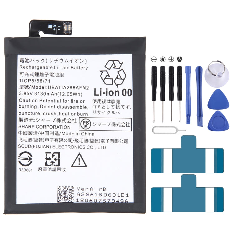For Sharp AQUOS R2 zero 1 SH-03K Battery Replacement UBATIA286AFN2