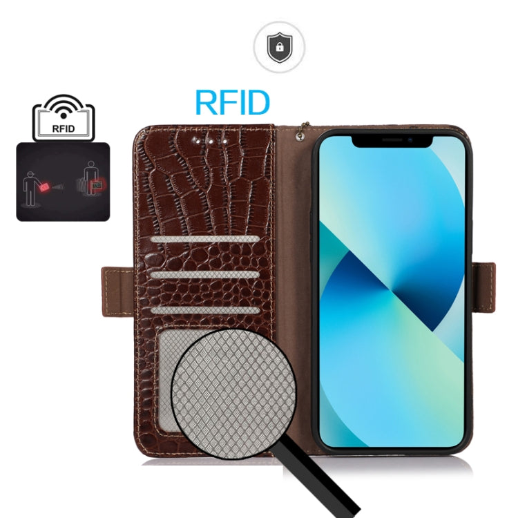 Crocodile Top Layer Cowhide Leather Phone Case, For Motorola Edge 50 Global, For Motorola Edge 50 Neo, For Motorola Moto G04 / G24, For Motorola Moto G34, For Motorola Moto G14 4G, For Motorola Moto G Power 2023