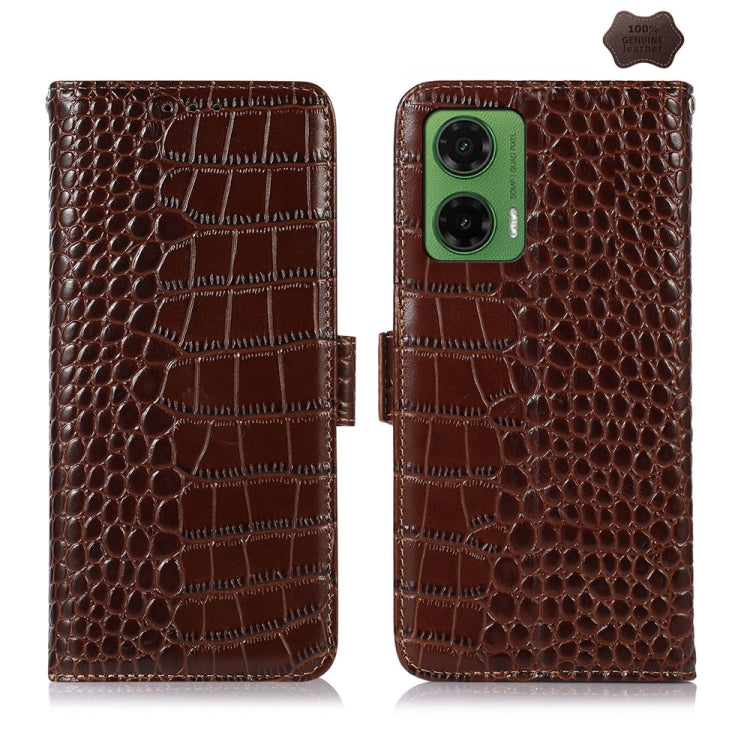 Crocodile Top Layer Cowhide Leather Phone Case