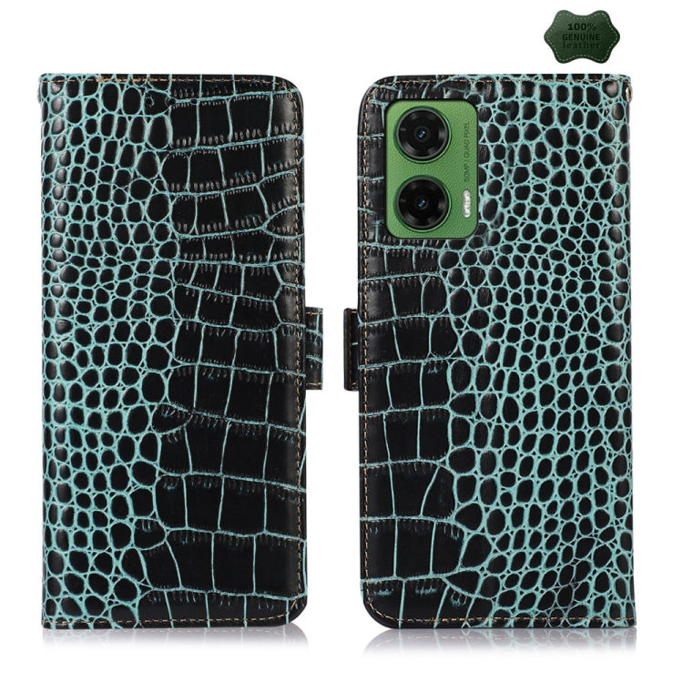 Crocodile Top Layer Cowhide Leather Phone Case