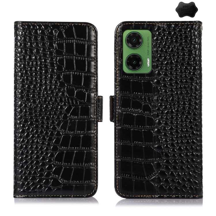 Crocodile Top Layer Cowhide Leather Phone Case