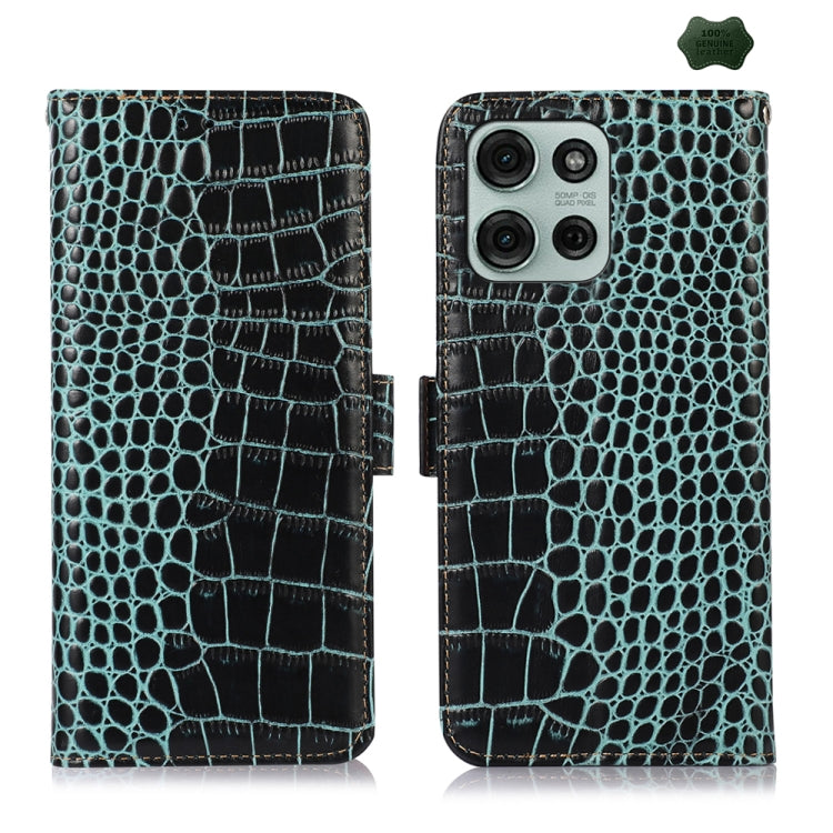 Crocodile Top Layer Cowhide Leather Phone Case