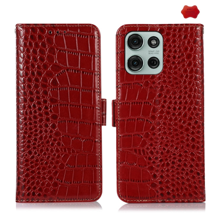 Crocodile Top Layer Cowhide Leather Phone Case