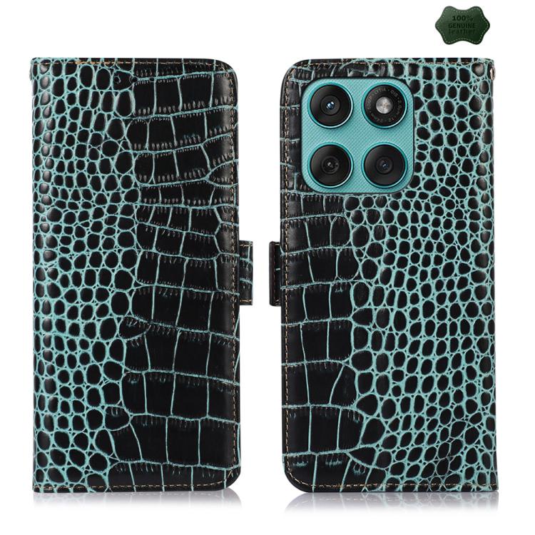 Crocodile Top Layer Cowhide Leather Phone Case