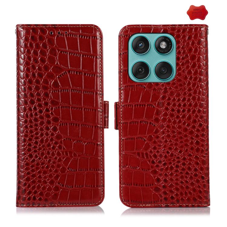 Crocodile Top Layer Cowhide Leather Phone Case