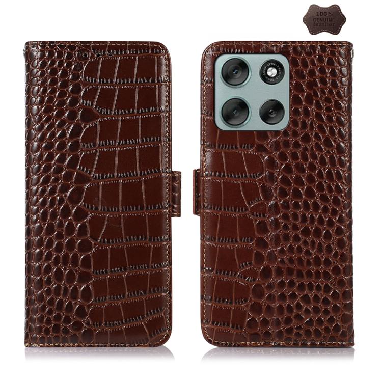 Crocodile Top Layer Cowhide Leather Phone Case