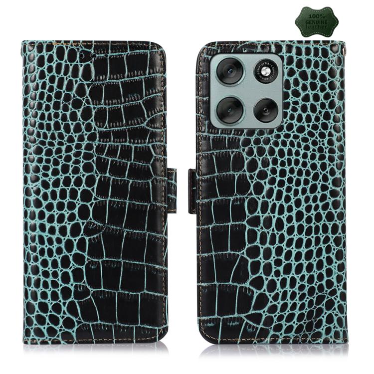 Crocodile Top Layer Cowhide Leather Phone Case