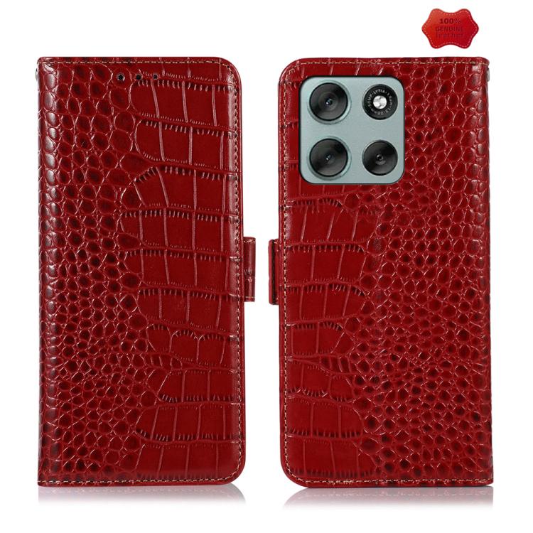 Crocodile Top Layer Cowhide Leather Phone Case