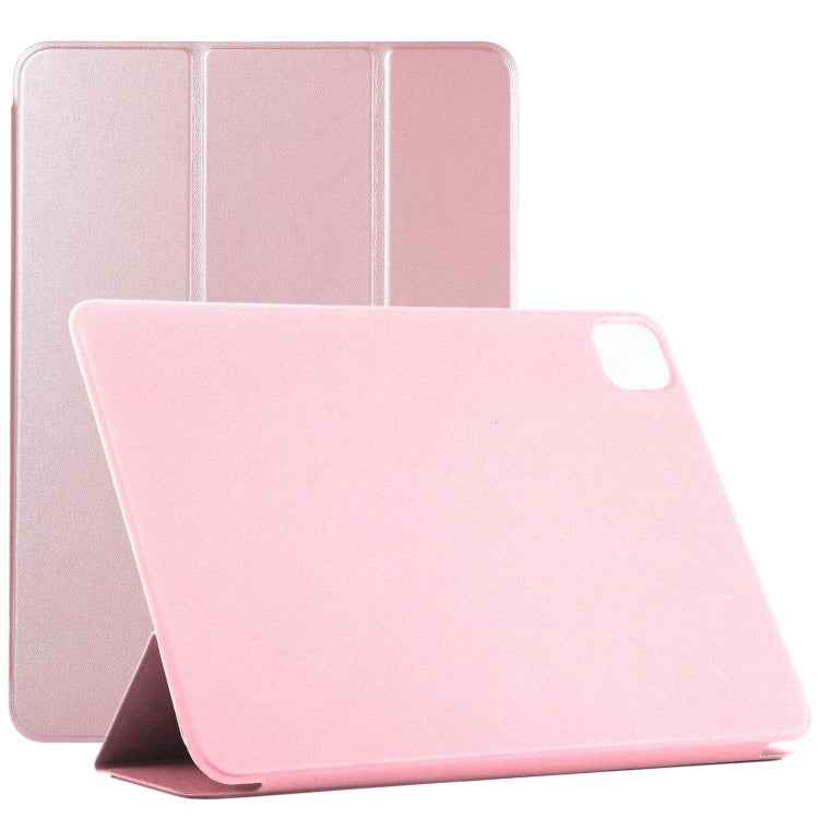Horizontal Flip Ultra-thin Double-sided Clip Without Magnetic PU Leather Case With Three-folding Holder & Sleep / Wake-up Function, For iPad Pro 11 inch (2020) / Pro 11 2018 / Air 2020 10.9