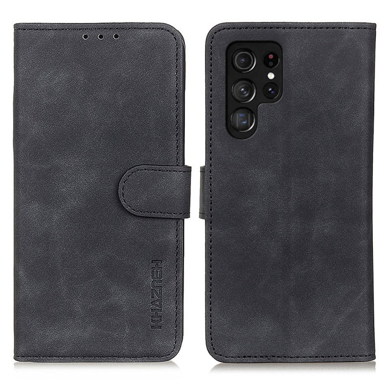 KHAZNEH Retro Texture Horizontal Flip Leather Phone Case, For Samsung Galaxy S24 Ultra
