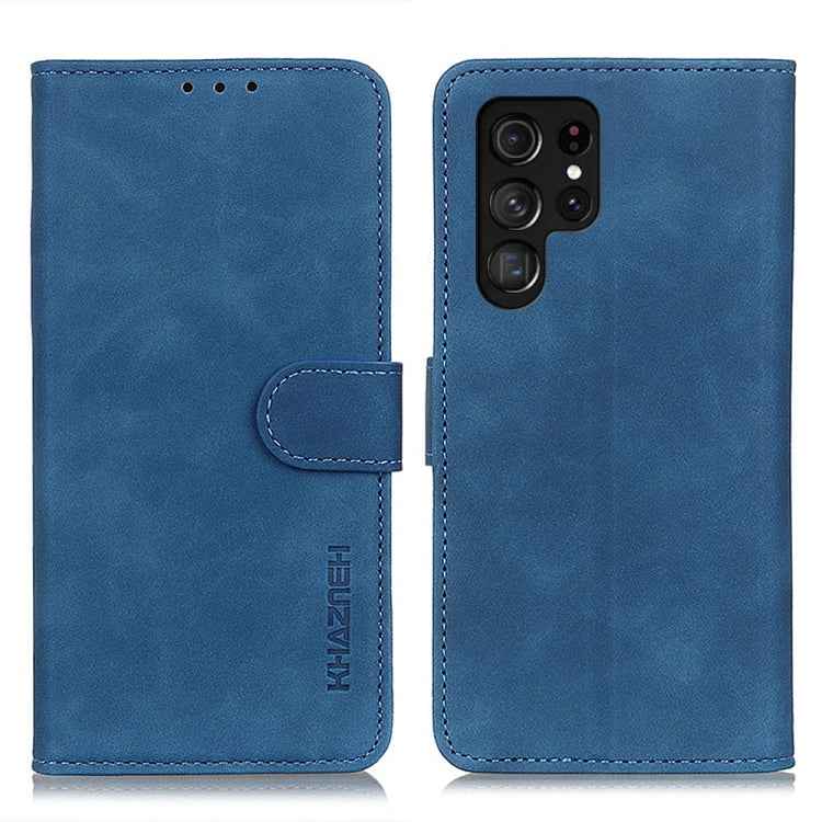 KHAZNEH Retro Texture Horizontal Flip Leather Phone Case, For Samsung Galaxy S24 Ultra