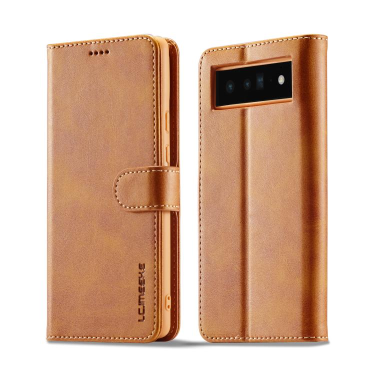 LC.IMEEKE Calf Texture Flip Leather Phone Case, For Google Pixel 6a