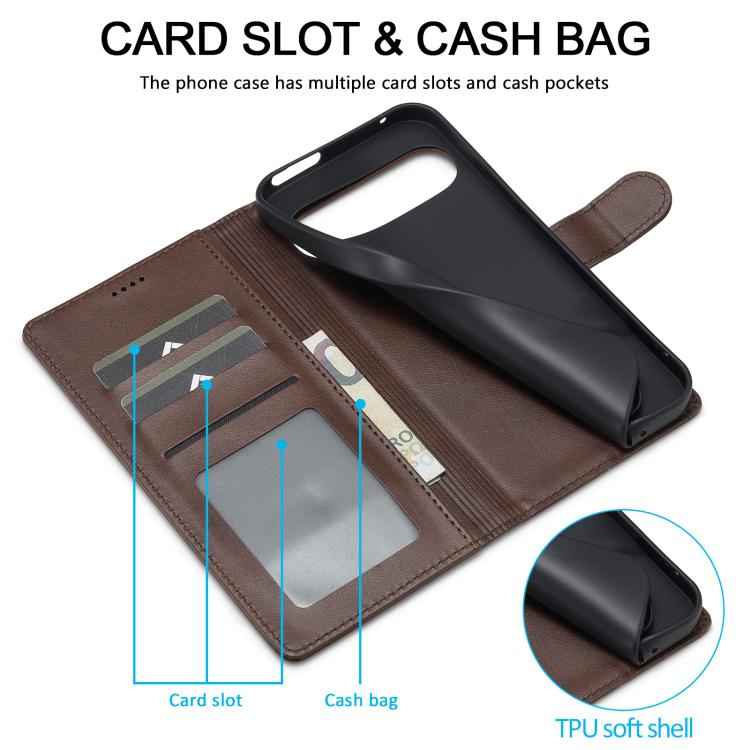 LC.IMEEKE Calf Texture Flip Leather Phone Case