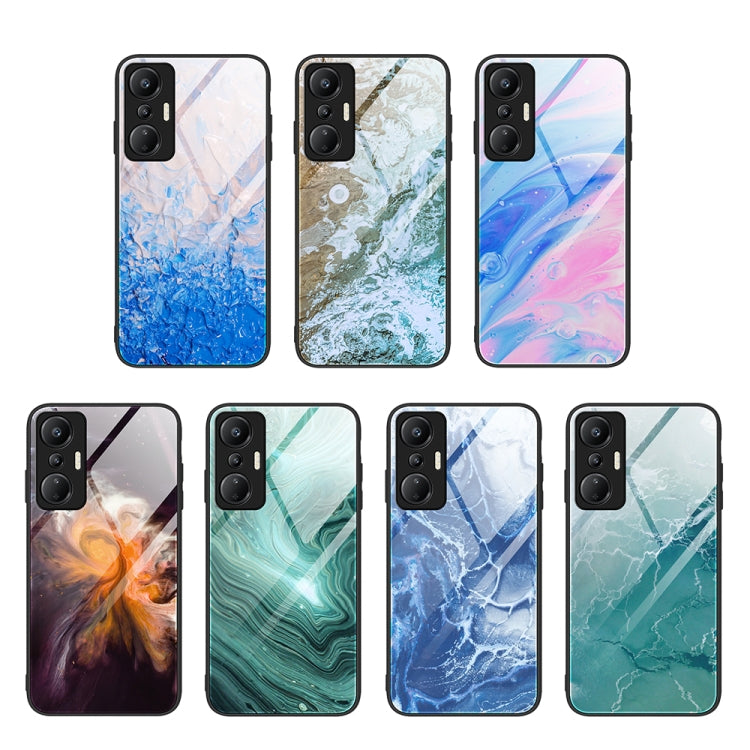 Marble Pattern Glass Phone Case, For Infinix Hot 20S