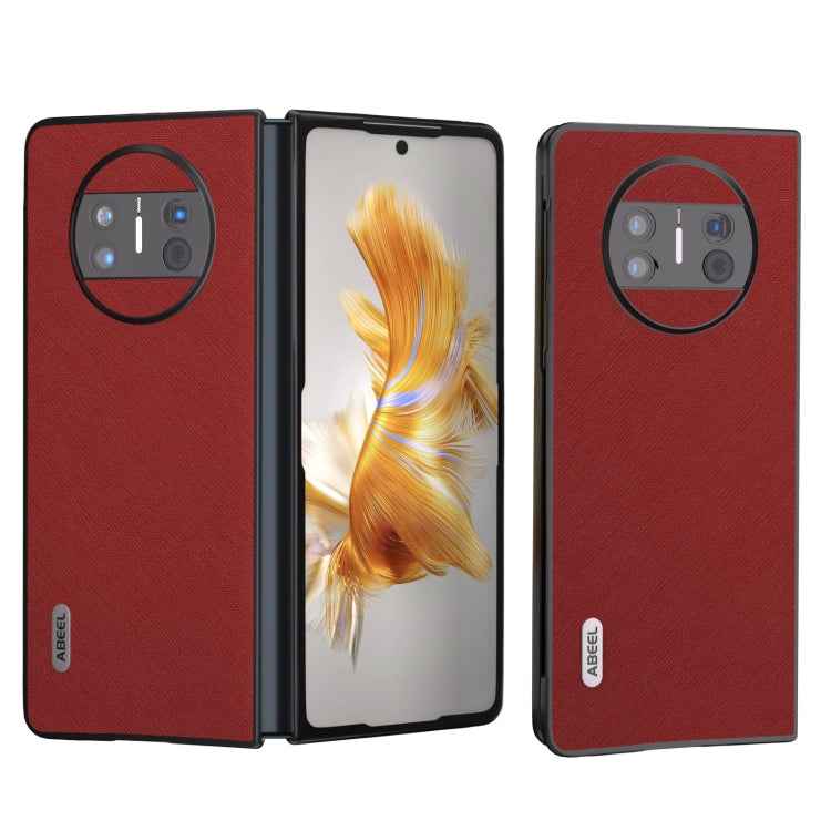 ABEEL Litchi Texture Genuine Leather Phone Case