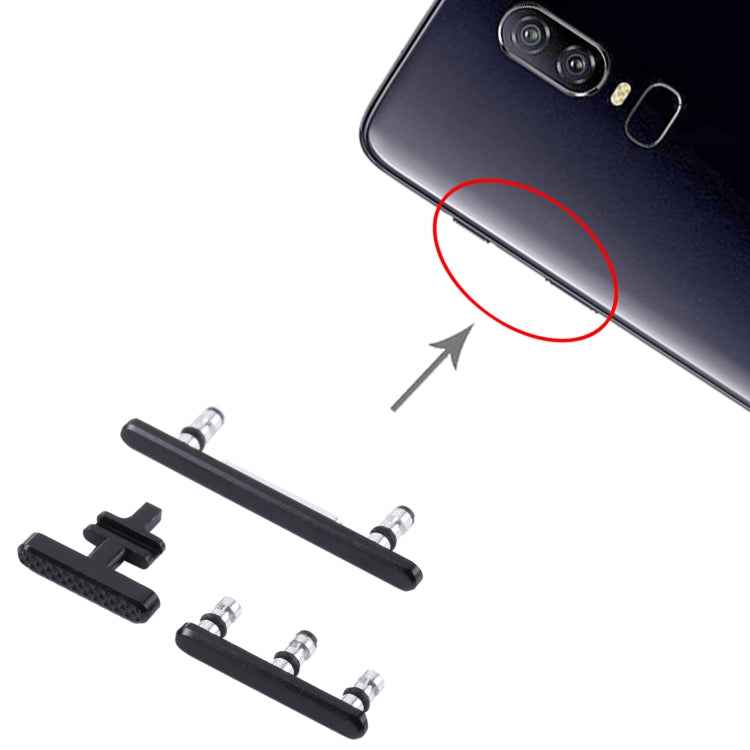 Side Keys, For OnePlus 6(Jet Black)