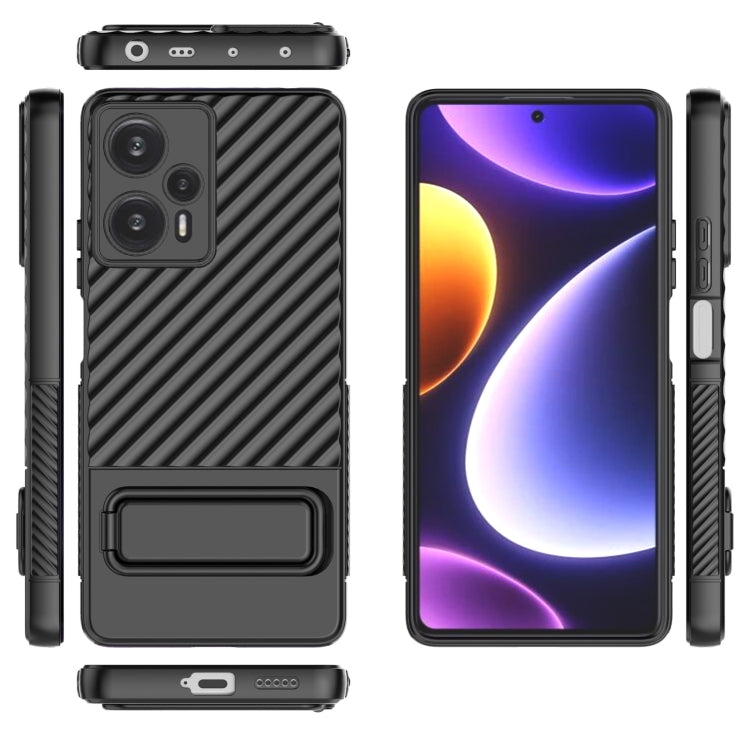 Wavy Texture TPU Phone Case with Lens Film, For Xiaomi Poco F5, For Xiaomi Redmi Note 11, For Xiaomi Redmi Note 11S, For Xiaomi Redmi Note 12 Turbo