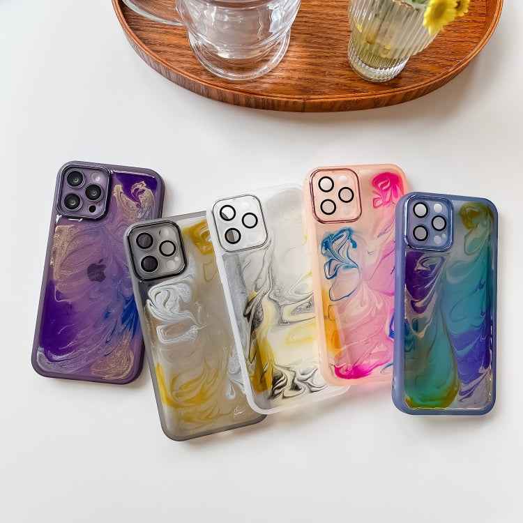 Oil Painting Electroplating TPU Phone Case, For iPhone 12 Pro Max, For iPhone 11 Pro, For iPhone 11 Pro Max, For iPhone SE 2022/2020 / 8 / 7, For iPhone 8 Plus / 7 Plus, For iPhone X / XS, For iPhone XS Max, For iPhone XR