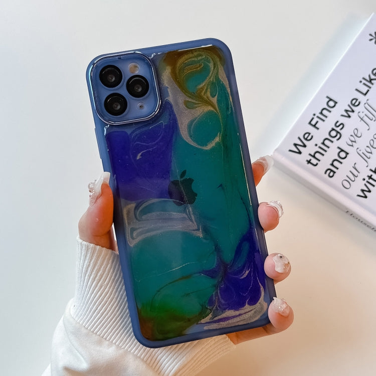 Oil Painting Electroplating TPU Phone Case, For iPhone 12 Pro Max, For iPhone 11 Pro, For iPhone 11 Pro Max, For iPhone SE 2022/2020 / 8 / 7, For iPhone 8 Plus / 7 Plus, For iPhone X / XS, For iPhone XS Max, For iPhone XR