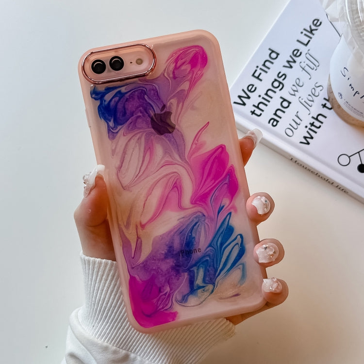 Oil Painting Electroplating TPU Phone Case, For iPhone 12 Pro Max, For iPhone 11 Pro, For iPhone 11 Pro Max, For iPhone SE 2022/2020 / 8 / 7, For iPhone 8 Plus / 7 Plus, For iPhone X / XS, For iPhone XS Max, For iPhone XR