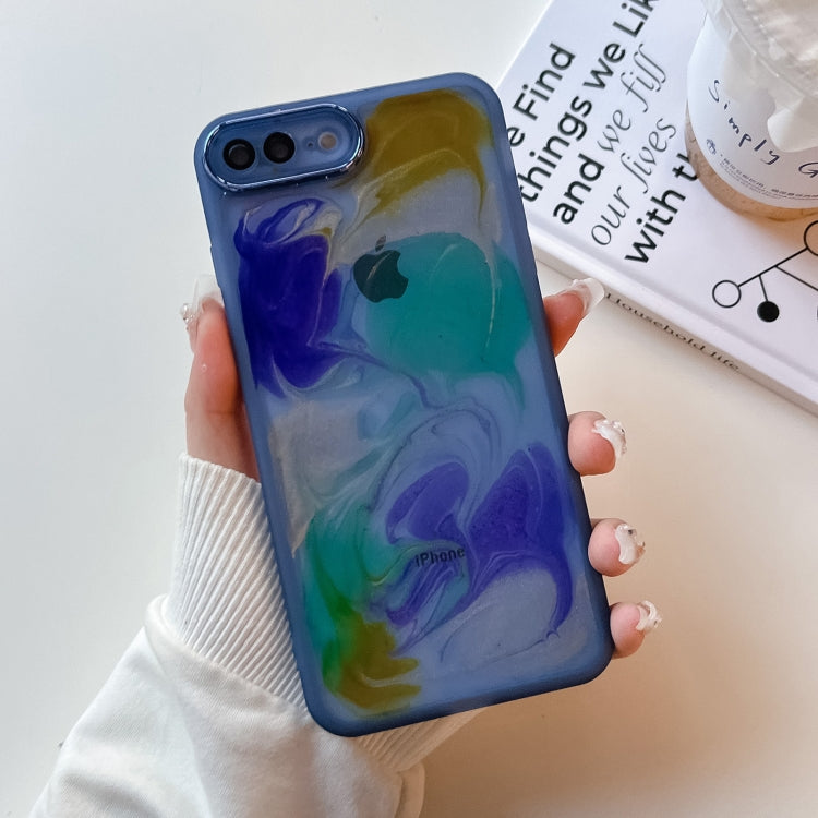 Oil Painting Electroplating TPU Phone Case, For iPhone 12 Pro Max, For iPhone 11 Pro, For iPhone 11 Pro Max, For iPhone SE 2022/2020 / 8 / 7, For iPhone 8 Plus / 7 Plus, For iPhone X / XS, For iPhone XS Max, For iPhone XR