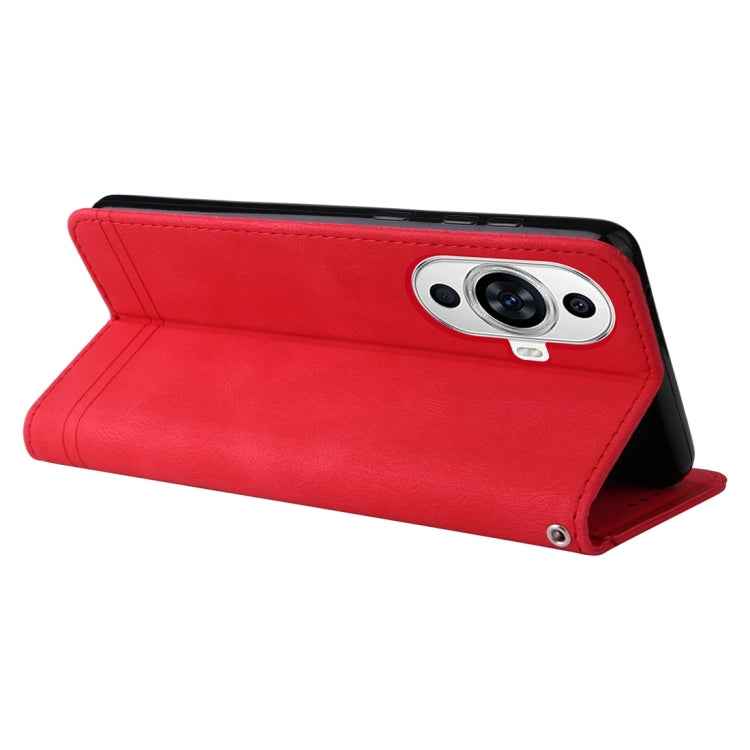 Skin Feel Life Tree Metal Button Leather Phone Case, For Huawei nova 11