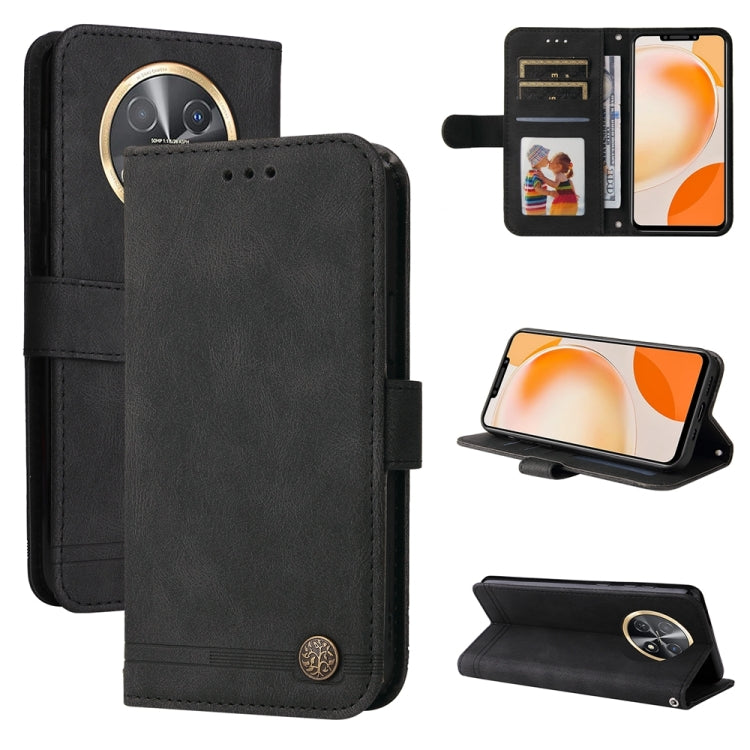 Skin Feel Life Tree Metal Button Leather Phone Case, For Huawei Mate 60 Pro, For Huawei Enjoy 60X, For Huawei nova 11 Pro, For Huawei nova 11
