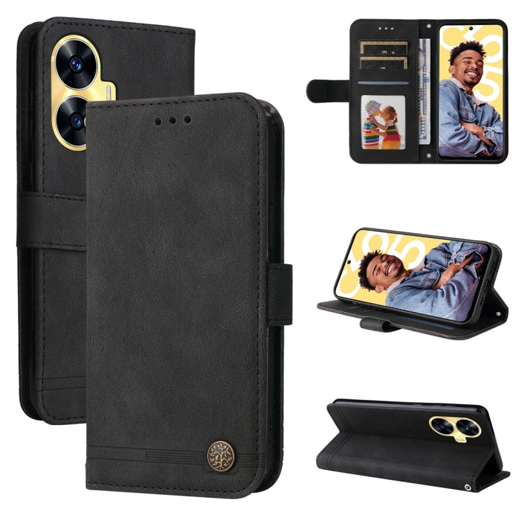 Skin Feel Life Tree Metal Button Leather Phone Case, For Realme 12 Pro+, For Realme C67 4G Global, For Realme C67 5G / 11 5G Taiwan Version, For Realme 11 4G Global, For Realme C53 / Narzo N53, For Realme 11, For Realme 11 Pro / 11 Pro+, For Realme C65...