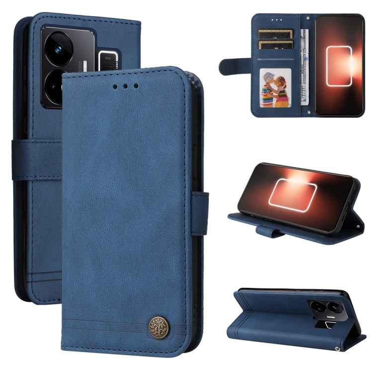 Skin Feel Life Tree Metal Button Leather Phone Case, For Realme GT Neo 5 5G / GT3