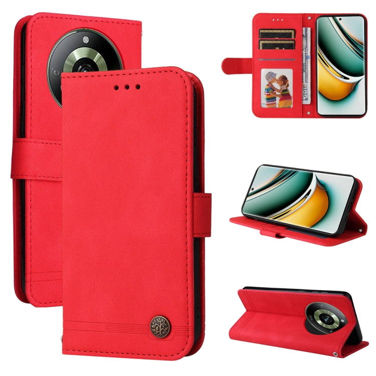 Skin Feel Life Tree Metal Button Leather Phone Case, For Realme 12 Pro+, For Realme C67 4G Global, For Realme C67 5G / 11 5G Taiwan Version, For Realme 11 4G Global, For Realme C53 / Narzo N53, For Realme 11, For Realme 11 Pro / 11 Pro+, For Realme C65...