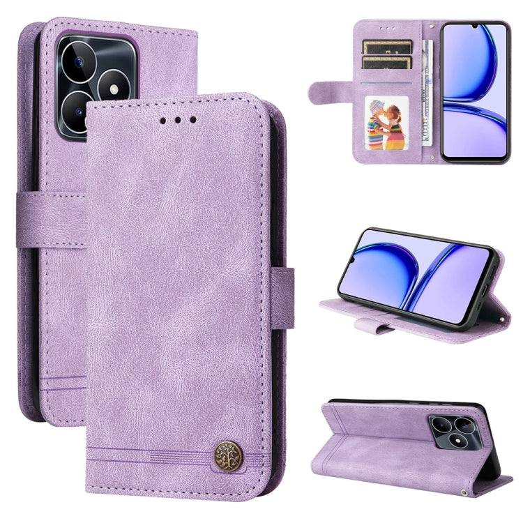 Skin Feel Life Tree Metal Button Leather Phone Case, For Realme 12 Pro+, For Realme C67 4G Global, For Realme C67 5G / 11 5G Taiwan Version, For Realme 11 4G Global, For Realme C53 / Narzo N53, For Realme 11, For Realme 11 Pro / 11 Pro+, For Realme C65...