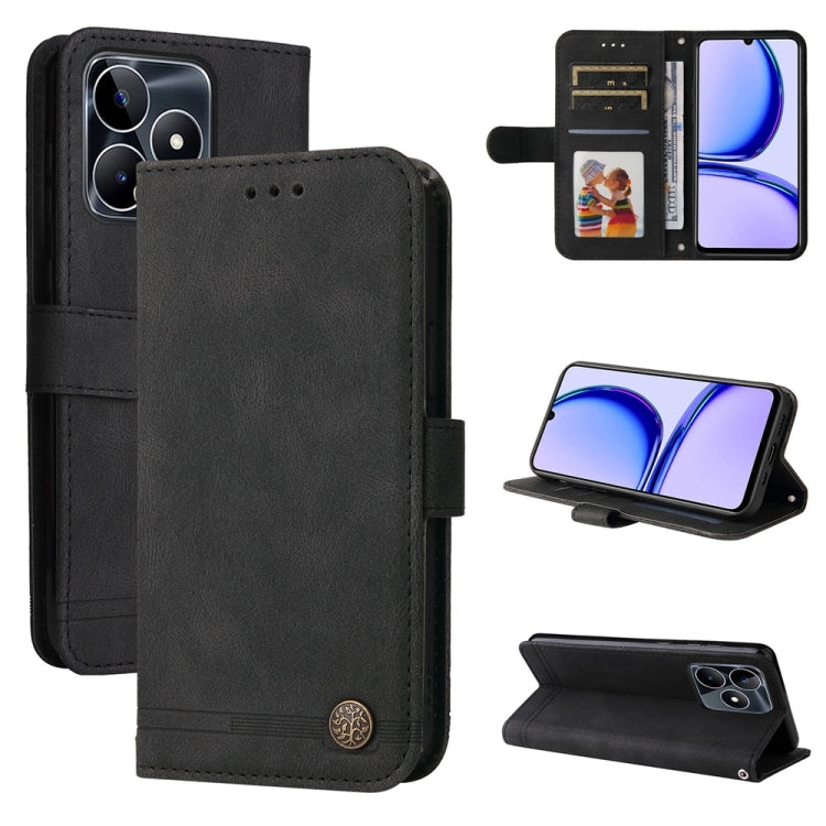 Skin Feel Life Tree Metal Button Leather Phone Case, For Realme 12 Pro+, For Realme C67 4G Global, For Realme C67 5G / 11 5G Taiwan Version, For Realme 11 4G Global, For Realme C53 / Narzo N53, For Realme 11, For Realme 11 Pro / 11 Pro+, For Realme C65...