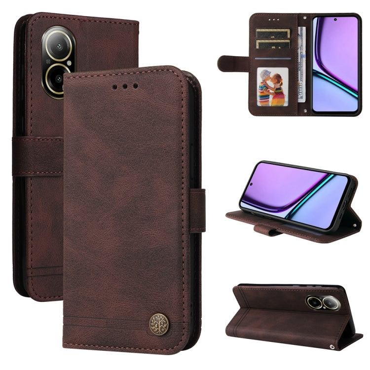 Skin Feel Life Tree Metal Button Leather Phone Case, For Realme 12 Pro+, For Realme C67 4G Global, For Realme C67 5G / 11 5G Taiwan Version, For Realme 11 4G Global, For Realme C53 / Narzo N53, For Realme 11, For Realme 11 Pro / 11 Pro+, For Realme C65...