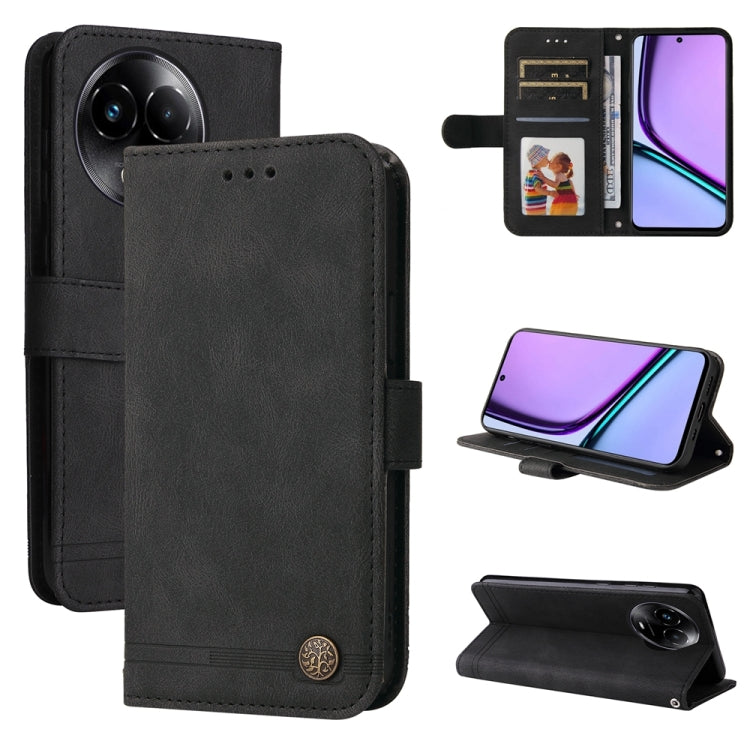 Skin Feel Life Tree Metal Button Leather Phone Case, For Realme 12 Pro+, For Realme C67 4G Global, For Realme C67 5G / 11 5G Taiwan Version, For Realme 11 4G Global, For Realme C53 / Narzo N53, For Realme 11, For Realme 11 Pro / 11 Pro+, For Realme C65...