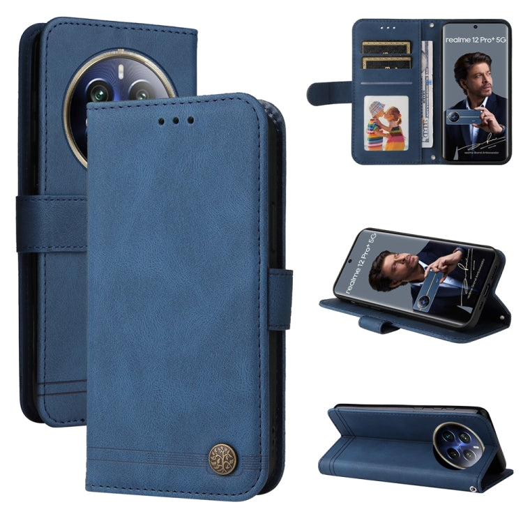 Skin Feel Life Tree Metal Button Leather Phone Case, For Realme 12 Pro+, For Realme C67 4G Global, For Realme C67 5G / 11 5G Taiwan Version, For Realme 11 4G Global, For Realme C53 / Narzo N53, For Realme 11, For Realme 11 Pro / 11 Pro+, For Realme C65...