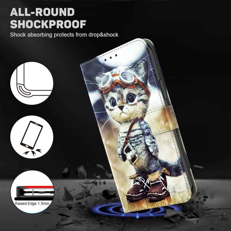 3D Painted Pattern Leather Phone Case, For Honor Magic5 Lite
